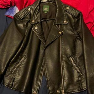 Black leather jacket, believe it’s pleather